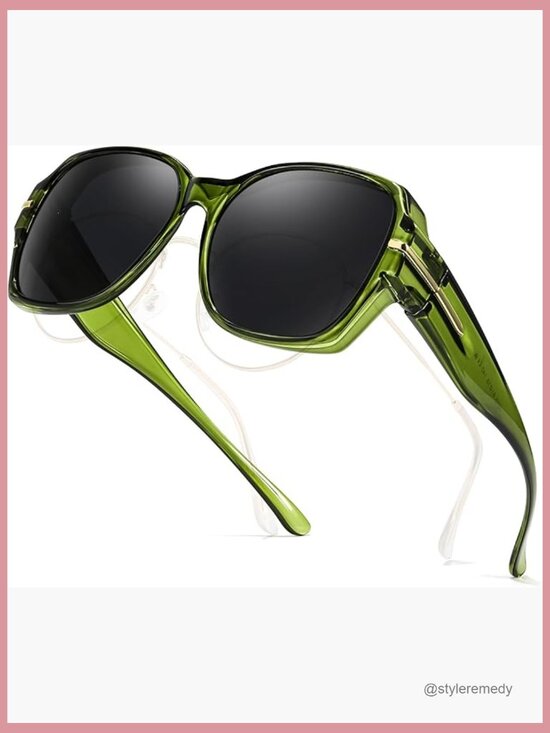 Polarized Fit Over Glasses Sunglasses, Square Frame, UV400 Protection main image 7